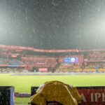 Rain covers at M. Chinnaswamy Stadium delaying IPL 2025 RCB vs KKR match